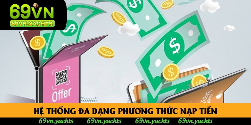 Hệ thống đa dạng phương thức nạp tiền Hệ thống đa dạng phương thức nạp tiền