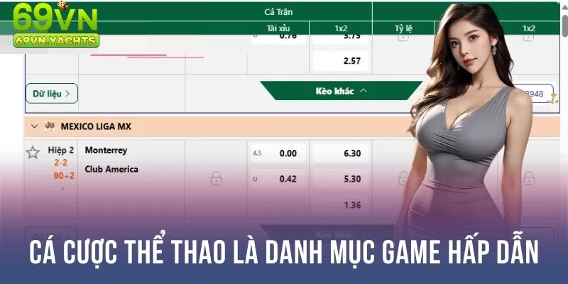 Cá cược thể thao là danh mục game hấp dẫn